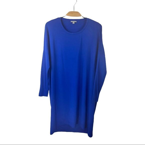 COS Smooth Jersey Cobalt Royal Blue Dress with Silk Back Panel Size M - Picture 2 of 11